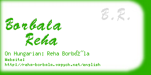 borbala reha business card